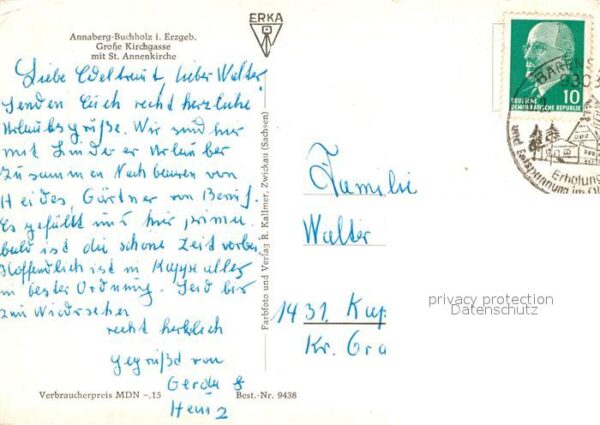 Annaberg-Buchholz Erzgebirge Grosse Kirchgasse mit St. Annenkirche – Bild 2