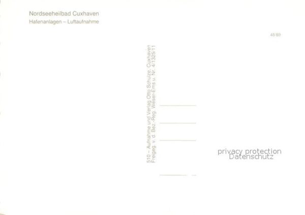Cuxhaven Nordseebad Fliegeraufnahme Hafen – Bild 2