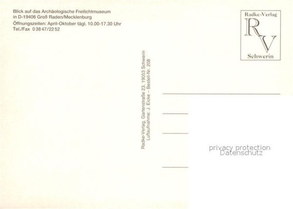 Gross Raden Fliegeraufnahme Achäologisches Freilich – Bild 2
