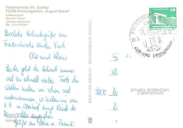 Friedrichsroda FDGB Erholungsheim August Bebel – Bild 2