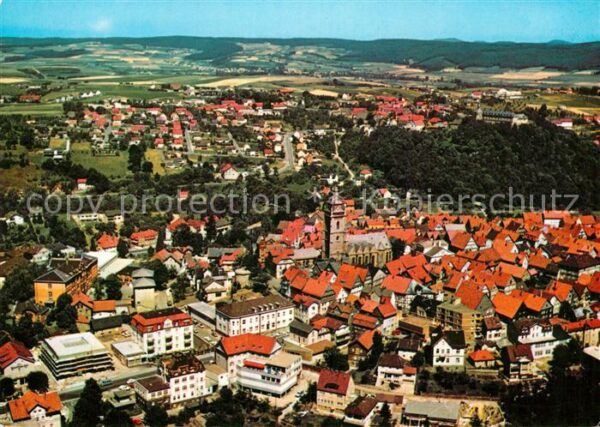 Bad Wildungen Fliegeraufnahme mit Kirche