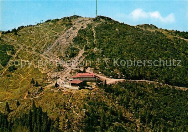 Grosser Arber Fliegeraufnahme Schutzhaus und Bergstat