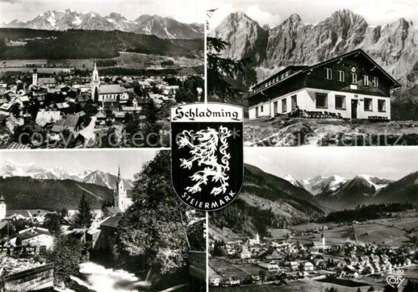 Schladming Obersteiermark Fliegeraufnahme gegen Dachstein Hochwur