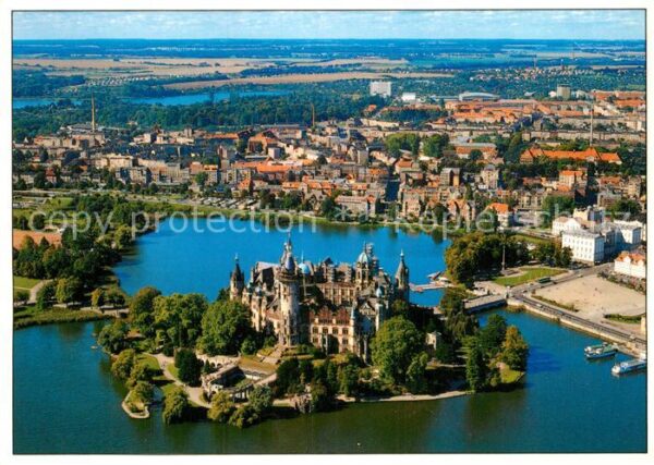 Schwerin Mecklenburg Fliegeraufnahme Schloß
