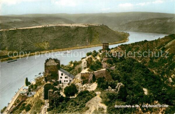 Bornhofen Kamp Burgruinen Die feindlichen Brüder Rhein