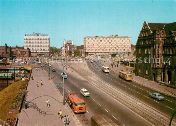 Poznan Posen Widok w kierunku Ronda Mikolaja Koperni