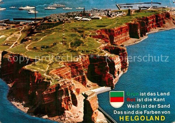 Helgoland Nordseeheilbad Insel Fliegeraufnahme