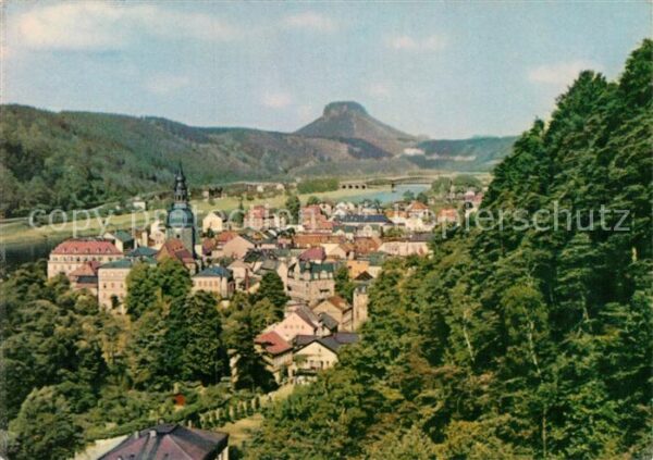 Bad Schandau Panorama mit Blick zum Lilienstein Tafe