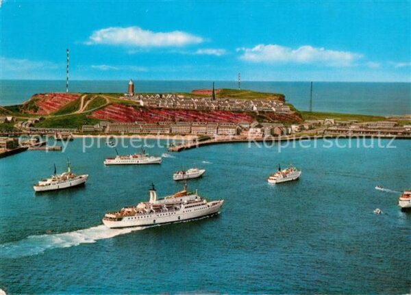 Insel Helgoland Fähren Hafen Nordseeinsel Fliegeraufnah