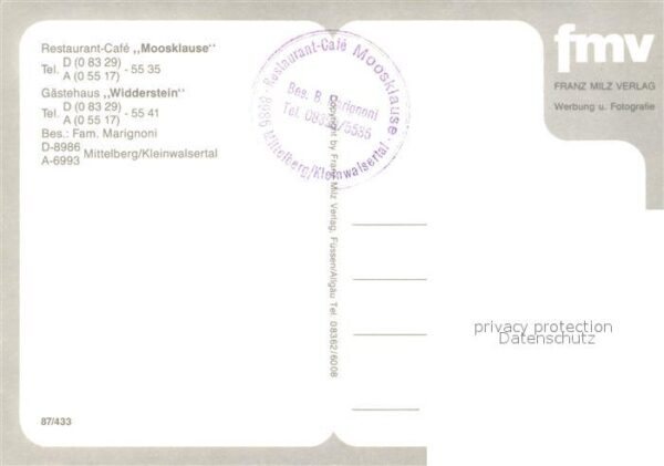 Mittelberg Kleinwalsertal Restaurant Cafe Moosklause Gästehaus Wi – Bild 2