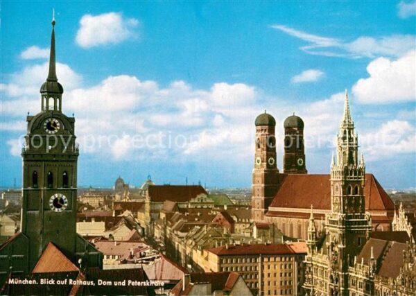 Muenchen Blick von der Heiliggeistkirche auf die