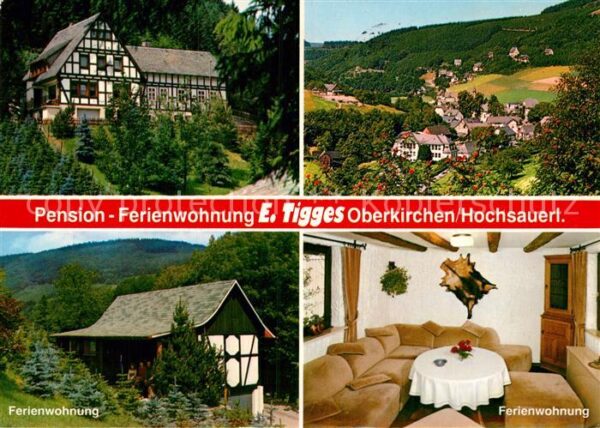 Oberkirchen Sauerland Pension Ferienwohnung Tigges Ortsansich