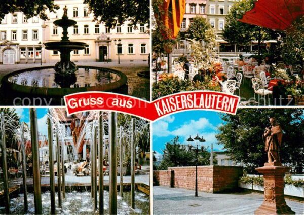 Kaiserslautern Brunnen Strassencafe Wasserspiele Denkm