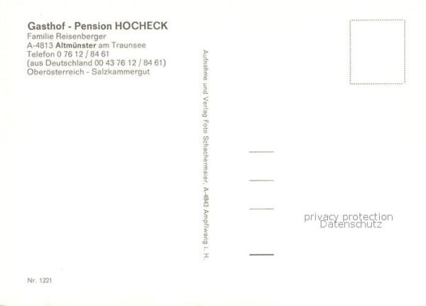 Altmuenster Traunsee Gasthof Pension Hocheck – Bild 2