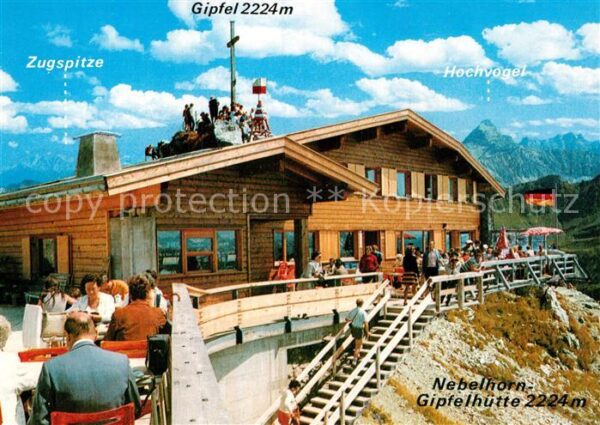 Oberstdorf Nebelhorn Gipfelhütte Gipfelkreuz