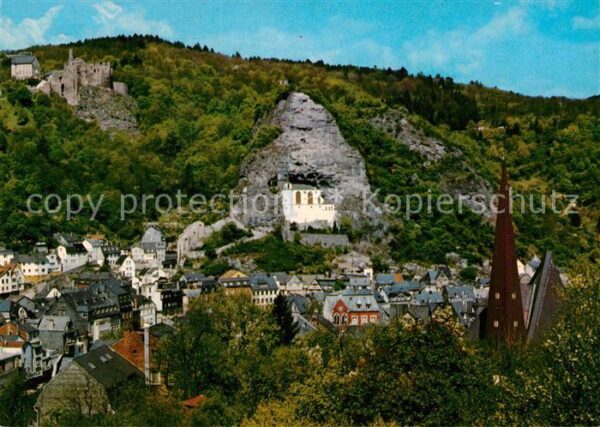 Idar-Oberstein Stadtbild mit Felsenkirche Edelsteinsta
