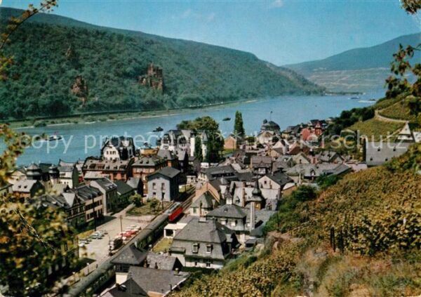 Assmannshausen Panorama Rhein Eisenbahn Jugoslawien Ex