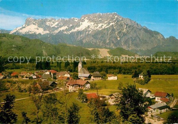 Puch Hallein Panorama Erholungsdorf gegen Untersberg
