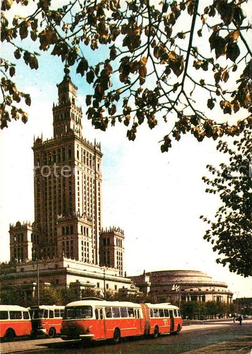 Warszawa Palac Kultury i Nauki Kulturpalast Bus
