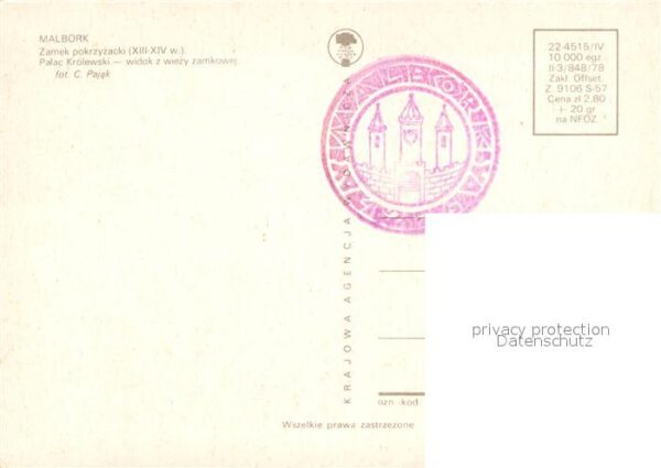 Malbork Zamek pokrzyzacki Marienburg – Bild 2