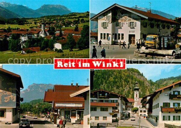Reit Winkl Gesamtansicht mit Alpenpanorama Ortsmot