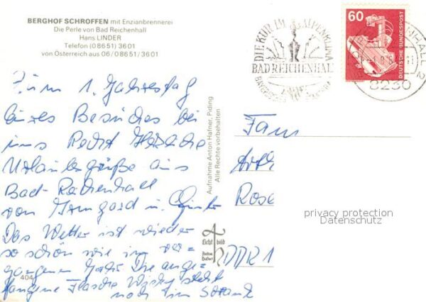 Bad Reichenhall Berghof Schroffen Speisesaal Terrasse – Bild 2