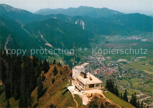 Oberammergau Fliegeraufnahme mit Laberberggaststätte