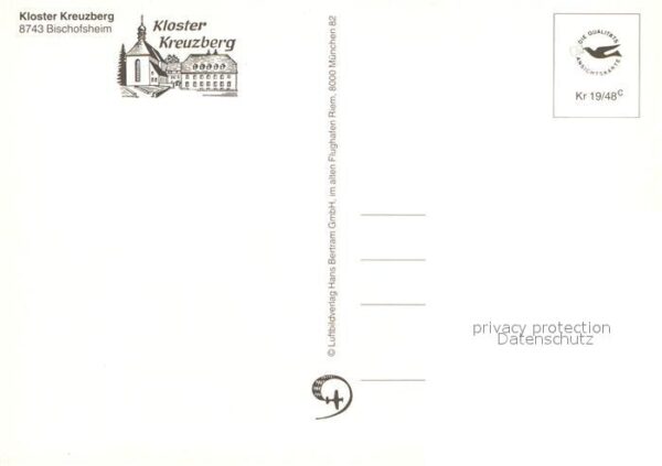 Bischofsheim Rhoen Kloster Kreuzberg Fliegeraufnahme – Bild 2
