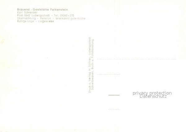 Ludwigsstadt Brauerei Gaststätte Falkenstein – Bild 2