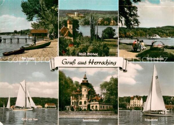 Herrsching Ammersee Strand Schloss Mühlfeld Seepromenade Ca