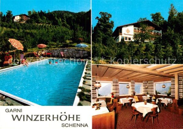Schenna Meran Pension Garni Winzerhöhe Schwimmbad Gas