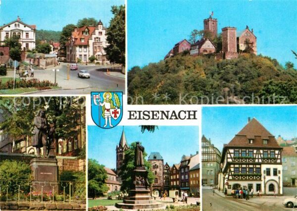 Eisenach Thueringen Marienstrasse Die Wartburg Bach Denkmal