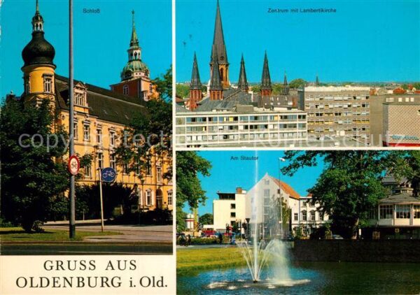 Oldenburg Niedersachsen Schloss Zentrum mit Lambertikirche Am S