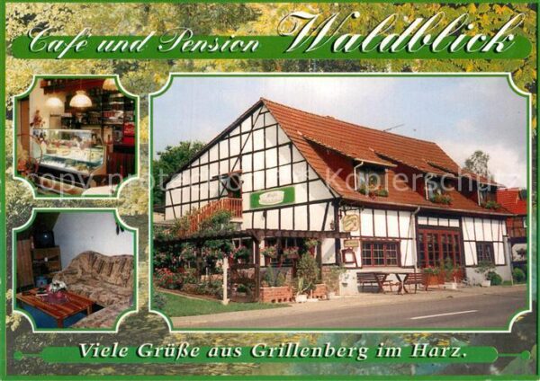Grillenberg Cafe Pension Waldblick Vitrine Gaststub