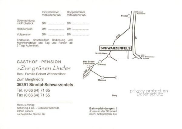 Schwarzenfels Panorama Gasthof Pension Zur grünen Lin – Bild 2