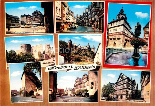 Herborn Hessen Marktplatz Hauptstrasse Turm Leonhardst