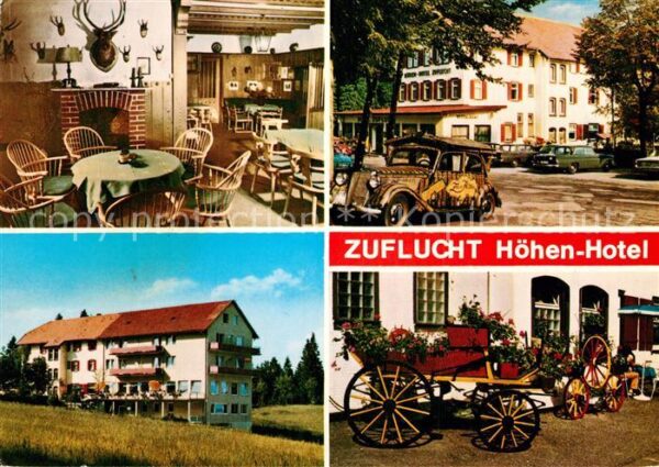 Zuflucht Höhen Hotel Gaststube Oldtimer Kutschen