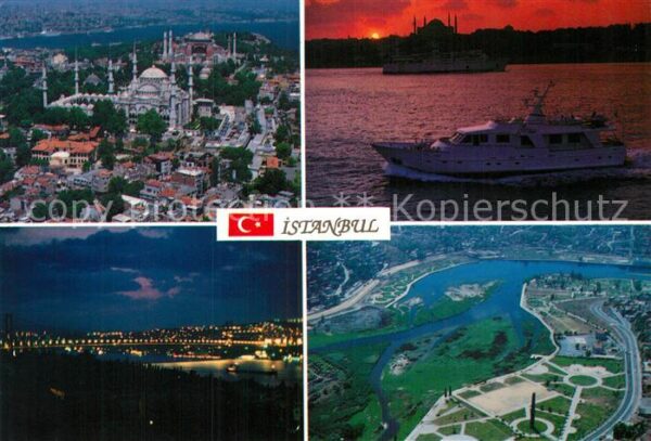Istanbul Constantinopel Blaue Moschee Panorama Fliegeraufnahme