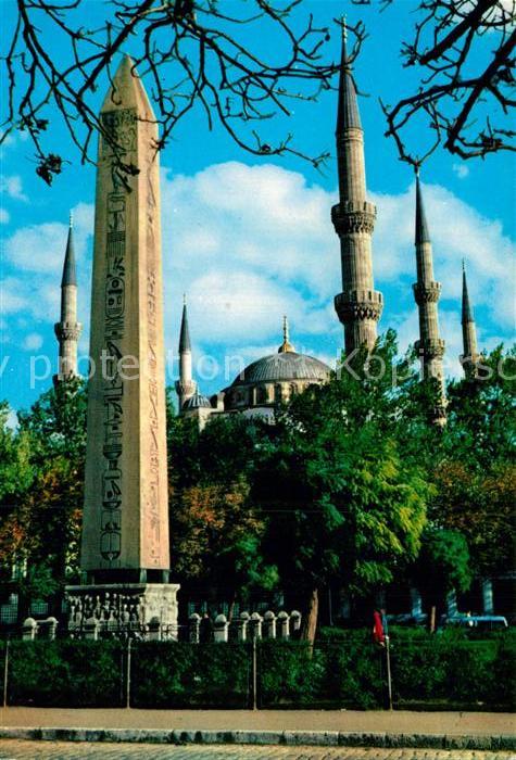 Istanbul Constantinopel Obelisk Blaue Moschee Minarette