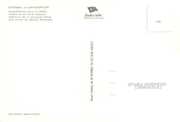 Istanbul Constantinopel Blaue Moschee Inneres – Bild 2