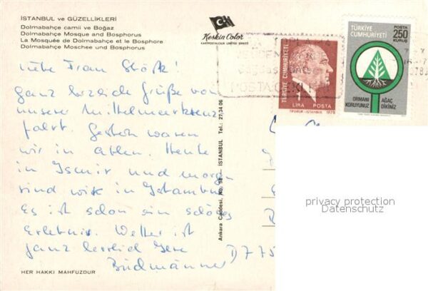 Istanbul Constantinopel Dolmabahce Moschee und Bosphorus – Bild 2