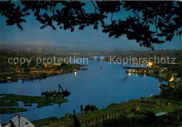 Istanbul Constantinopel Golden Horn at night
