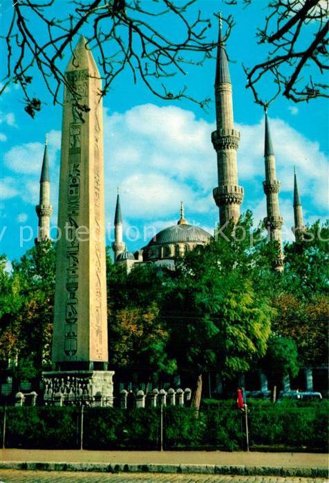 Istanbul Constantinopel Obelisk Blaue Moschee Minarette