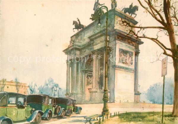 Milano Arco della Pace Künstlerkarte