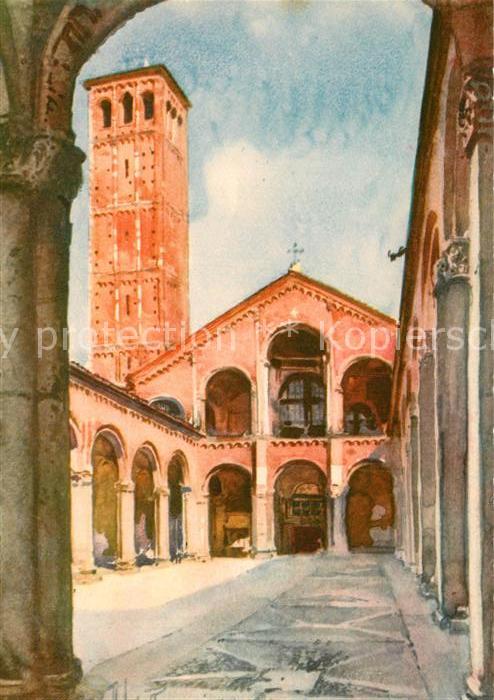 Milano Basilica di San Ambrogio Künstlerkarte