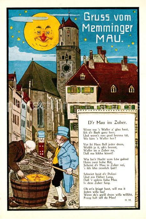 Memmingen Dr Mau im Zuber Illustration
