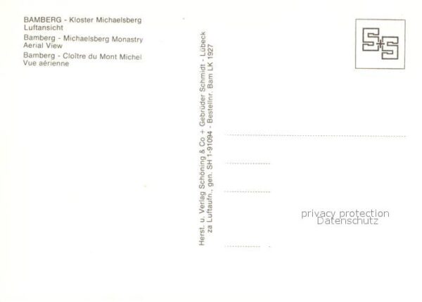 Bamberg Kloster Michaelsberg Fliegeraufnahme – Bild 2