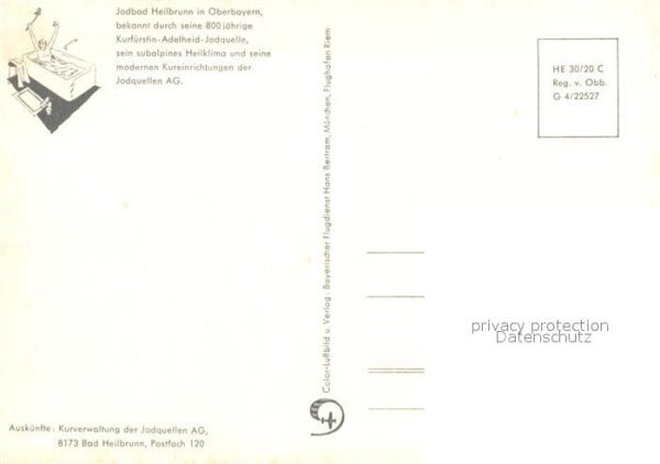 Bad Heilbrunn Kurfürstin Adelheid Jodquelle Fliegerau – Bild 2