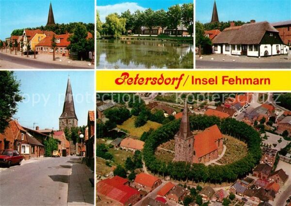 Petersdorf Fehmarn Ortsansichten Kirche Fliegeraufnahme