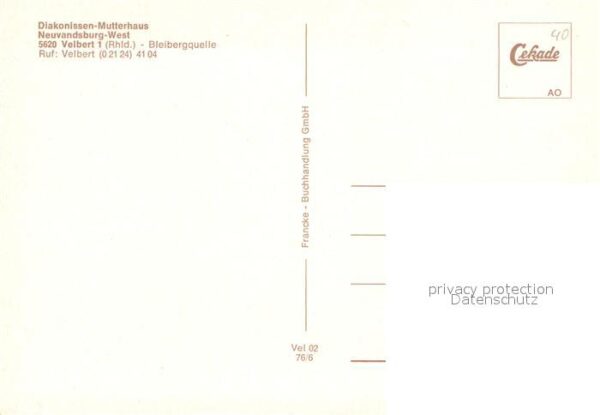 Velbert Diakonissen Mutterhaus Altenheim Kirchh – Bild 2